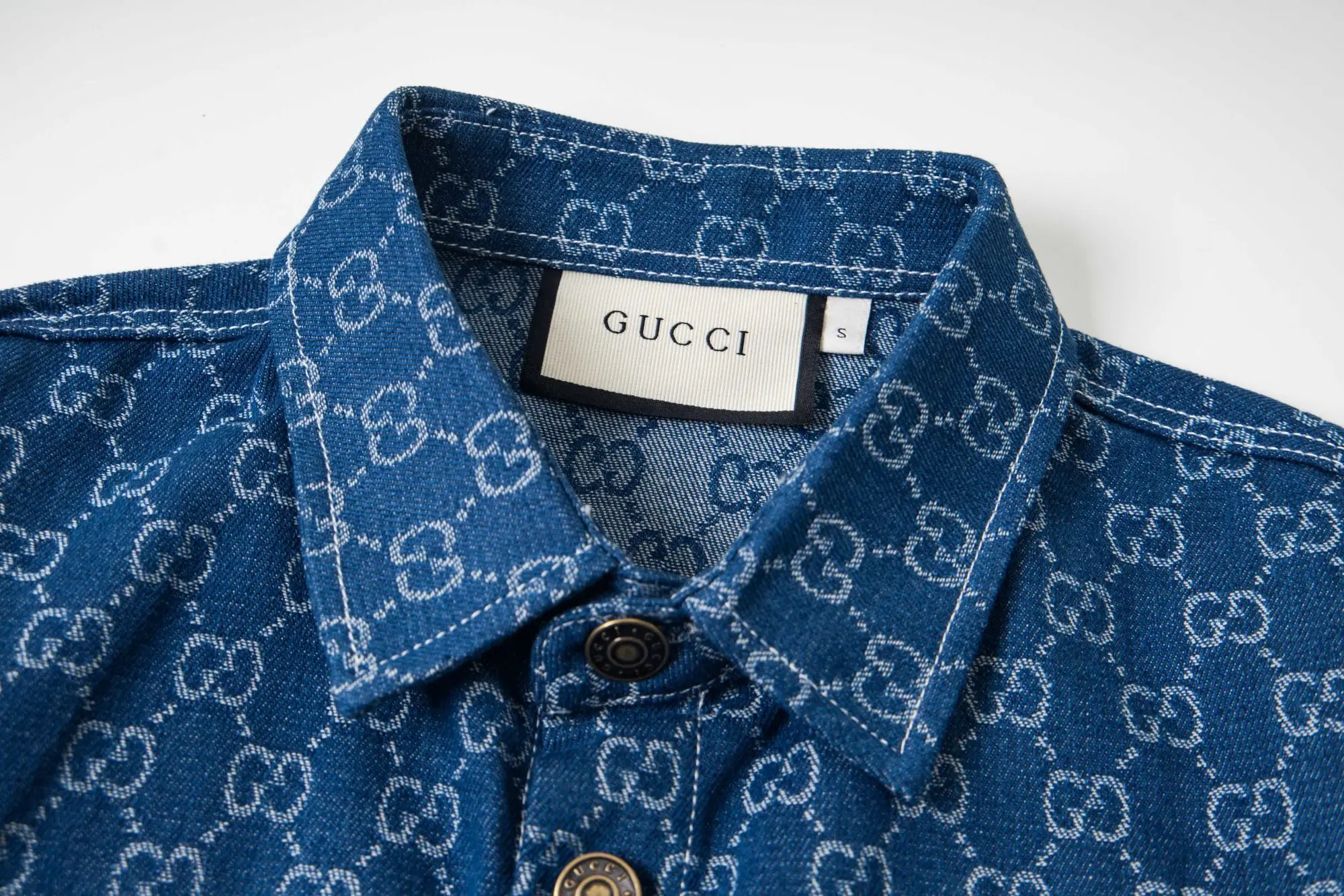 GG Monogram Jacquard Denim Shirt D15523012 — view 3