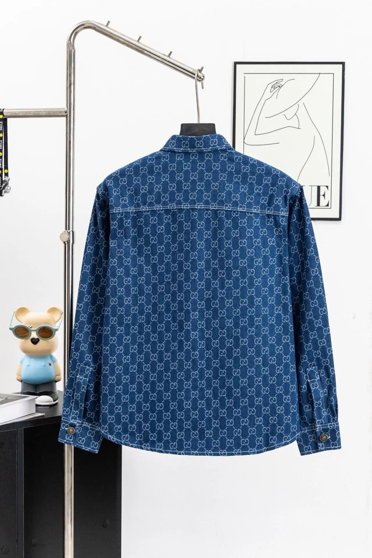 GG Monogram Jacquard Denim Shirt D15523011 — view 2