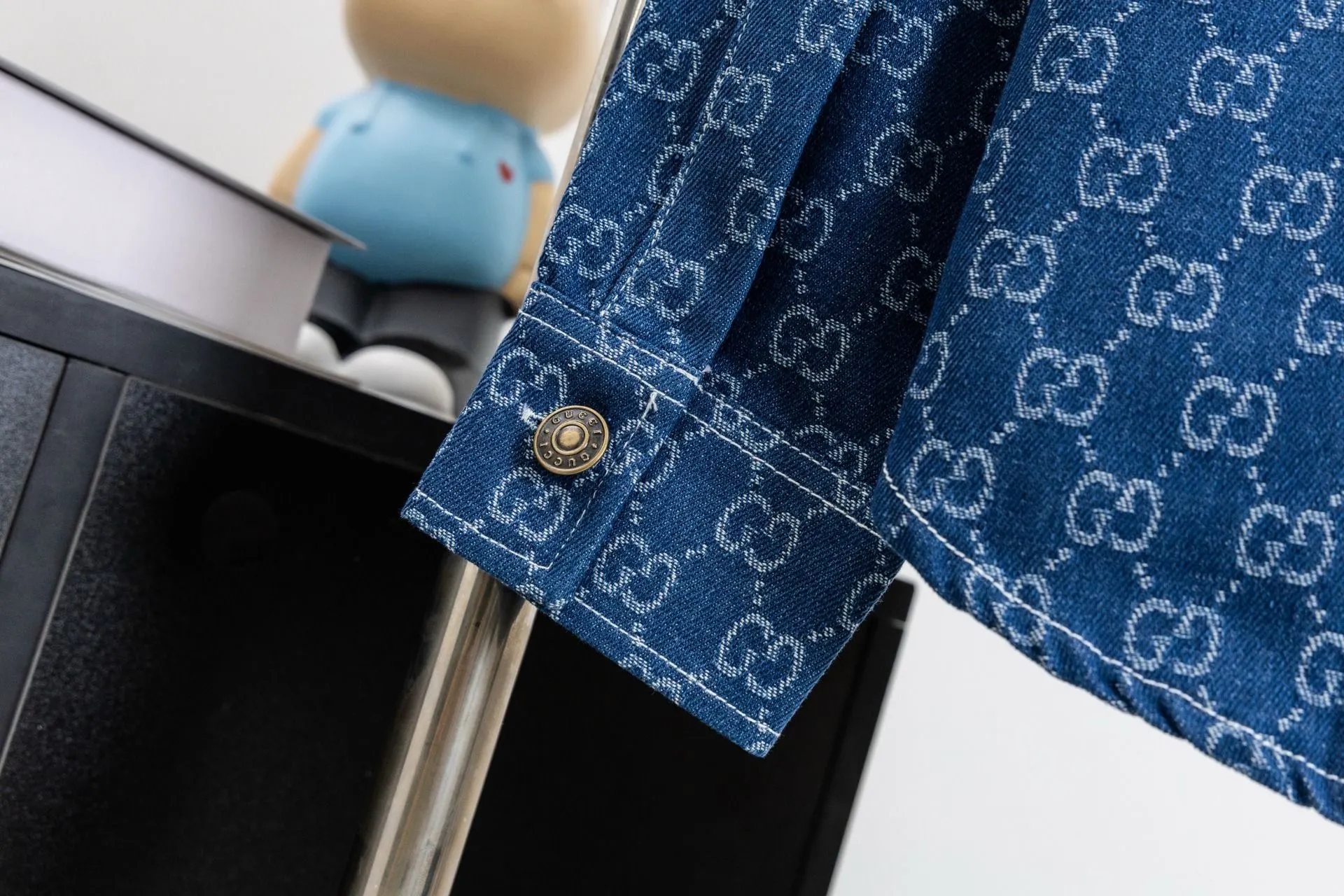 GG Monogram Jacquard Denim Shirt D15523011 — view 9