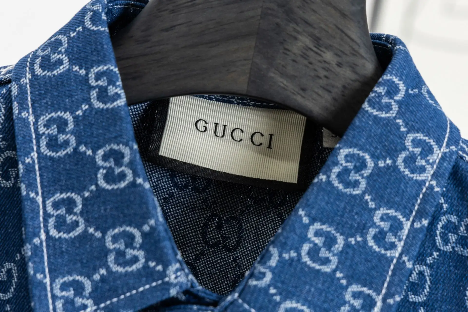 GG Monogram Jacquard Denim Shirt D15523011 — view 13