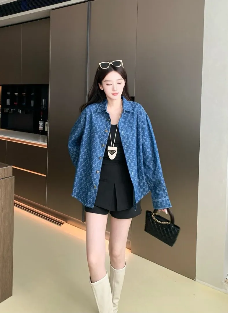 GG Monogram Jacquard Denim Shirt D15523010 — view 2