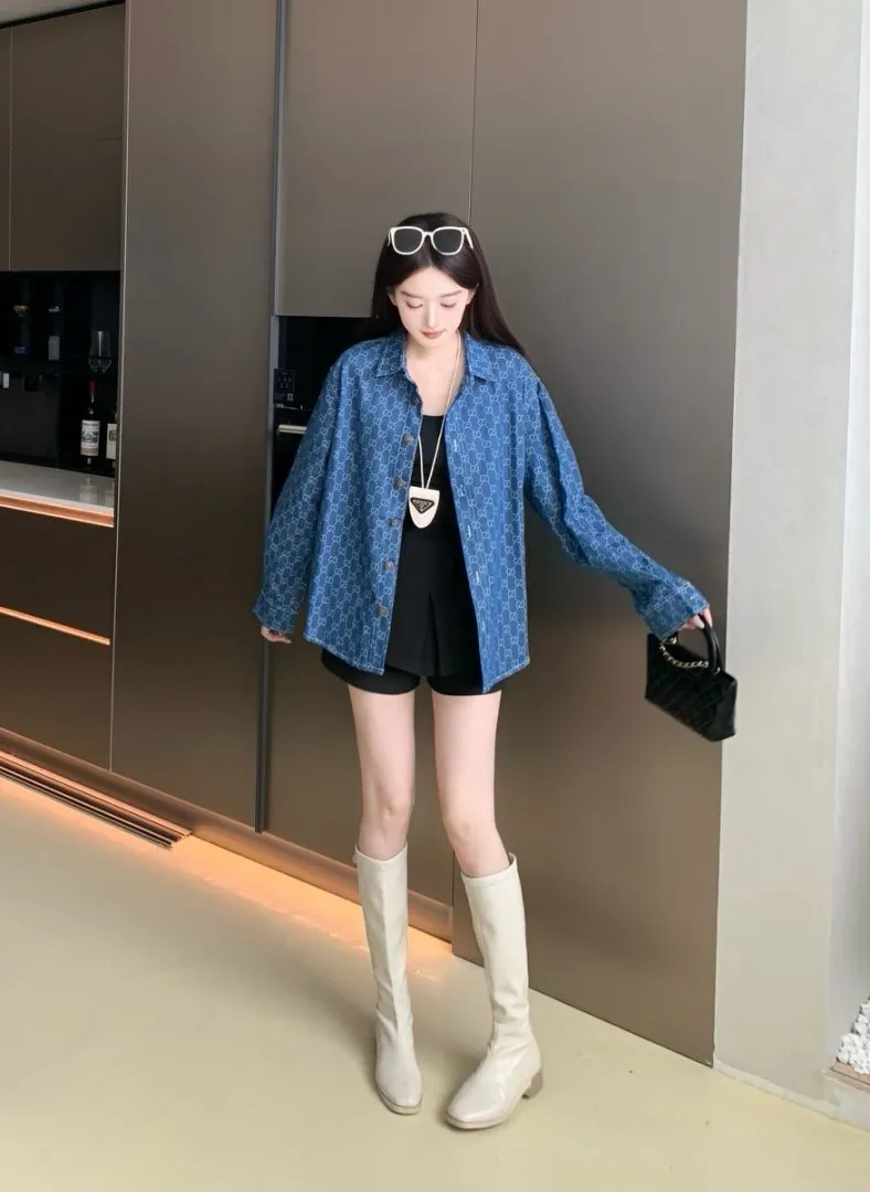 GG Monogram Jacquard Denim Shirt D15523010 — view 7