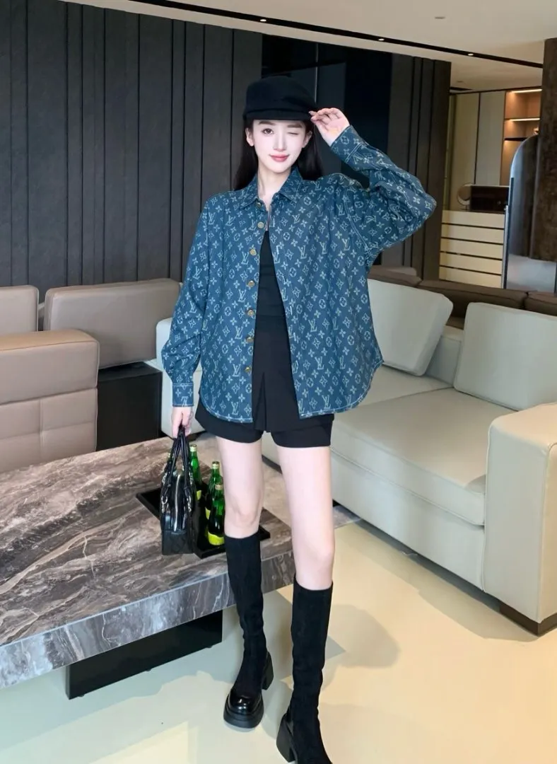 Monogram Jacquard Washed Denim Shirt D15523004 — view 6
