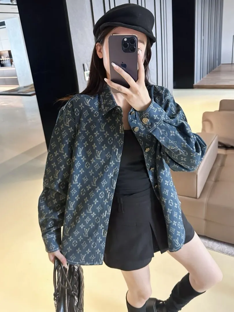 Monogram Jacquard Washed Denim Shirt D15523004 — view 10