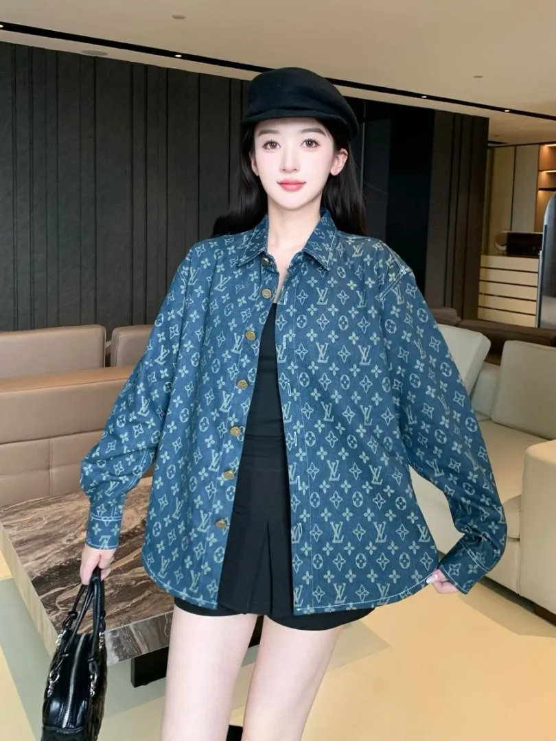 Monogram Jacquard Washed Denim Shirt D15523004 — view 11