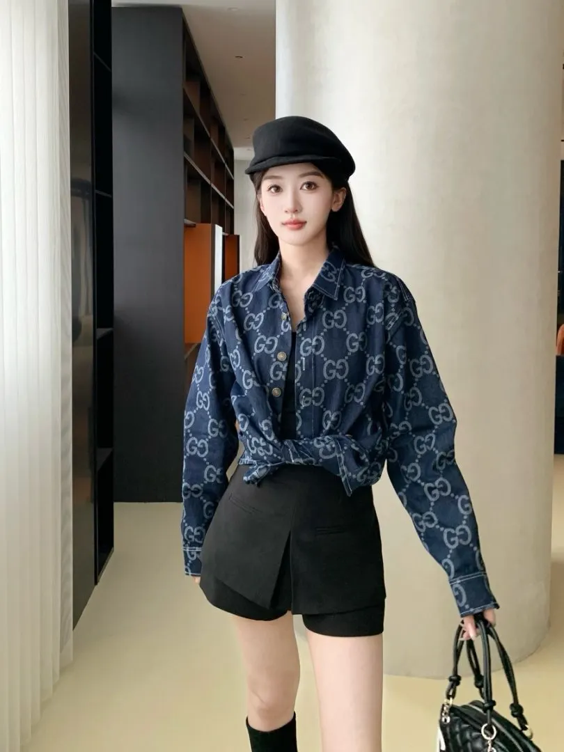 GG Monogram Jacquard Denim Shirt D15523007 — view 3