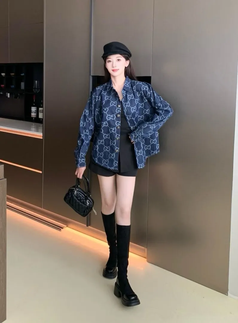 GG Monogram Jacquard Denim Shirt D15523007 — view 4