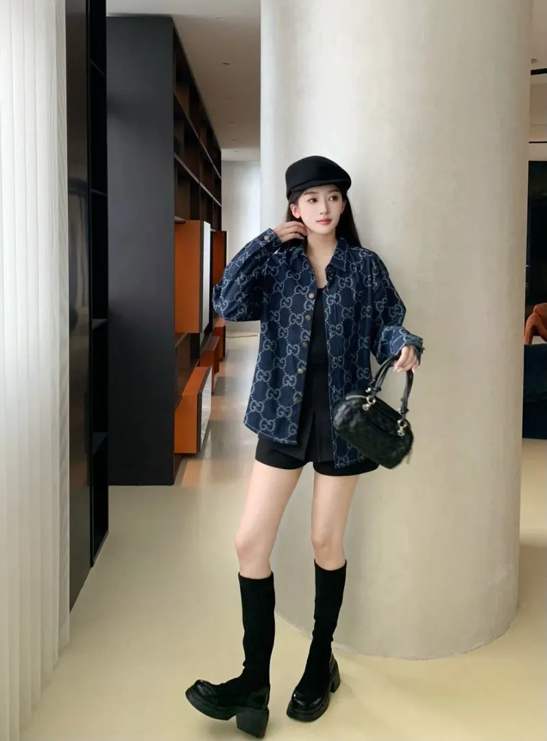 GG Monogram Jacquard Denim Shirt D15523007 — view 5