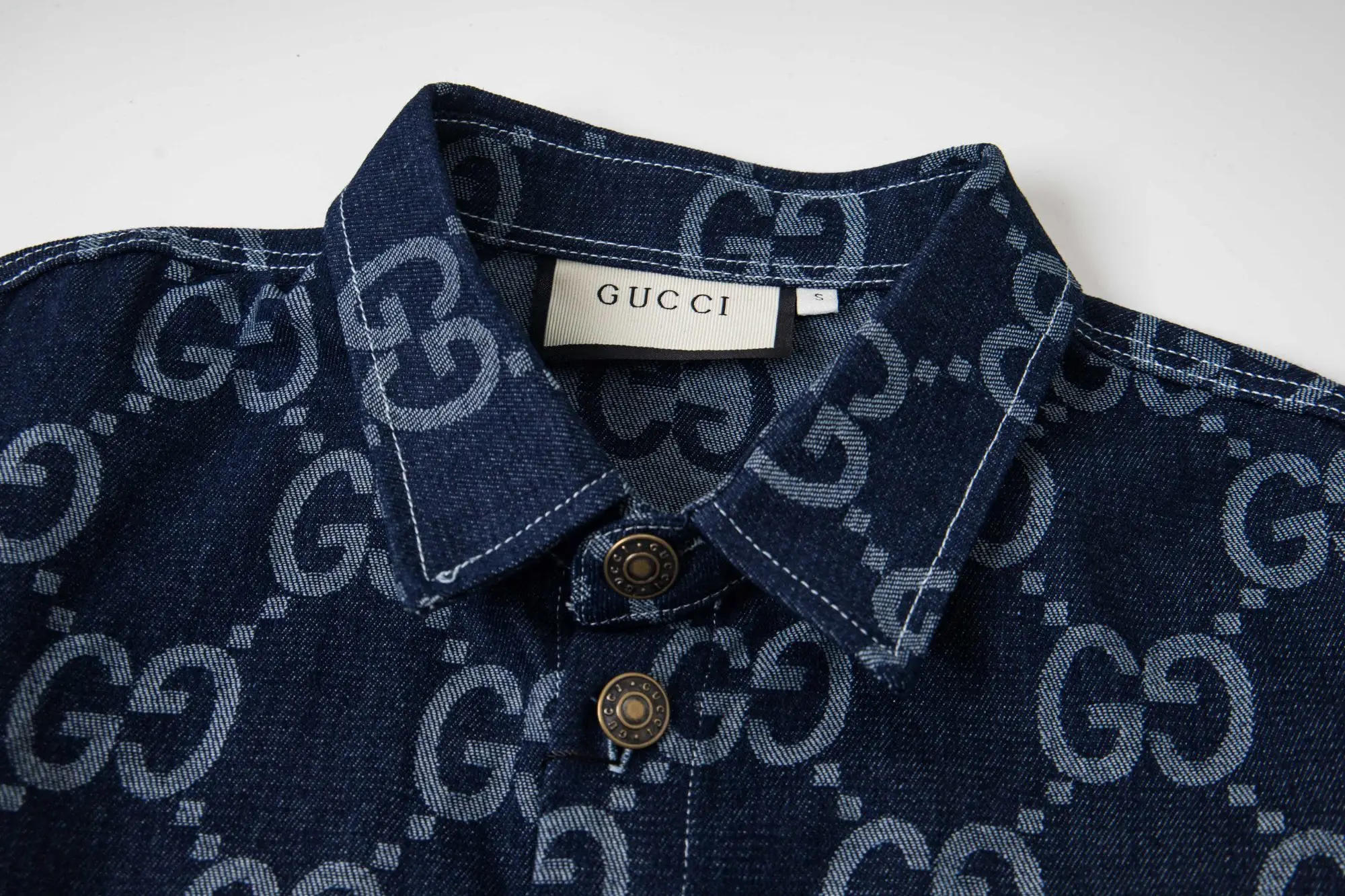 GG Monogram Jacquard Denim Shirt D15523009 — view 3