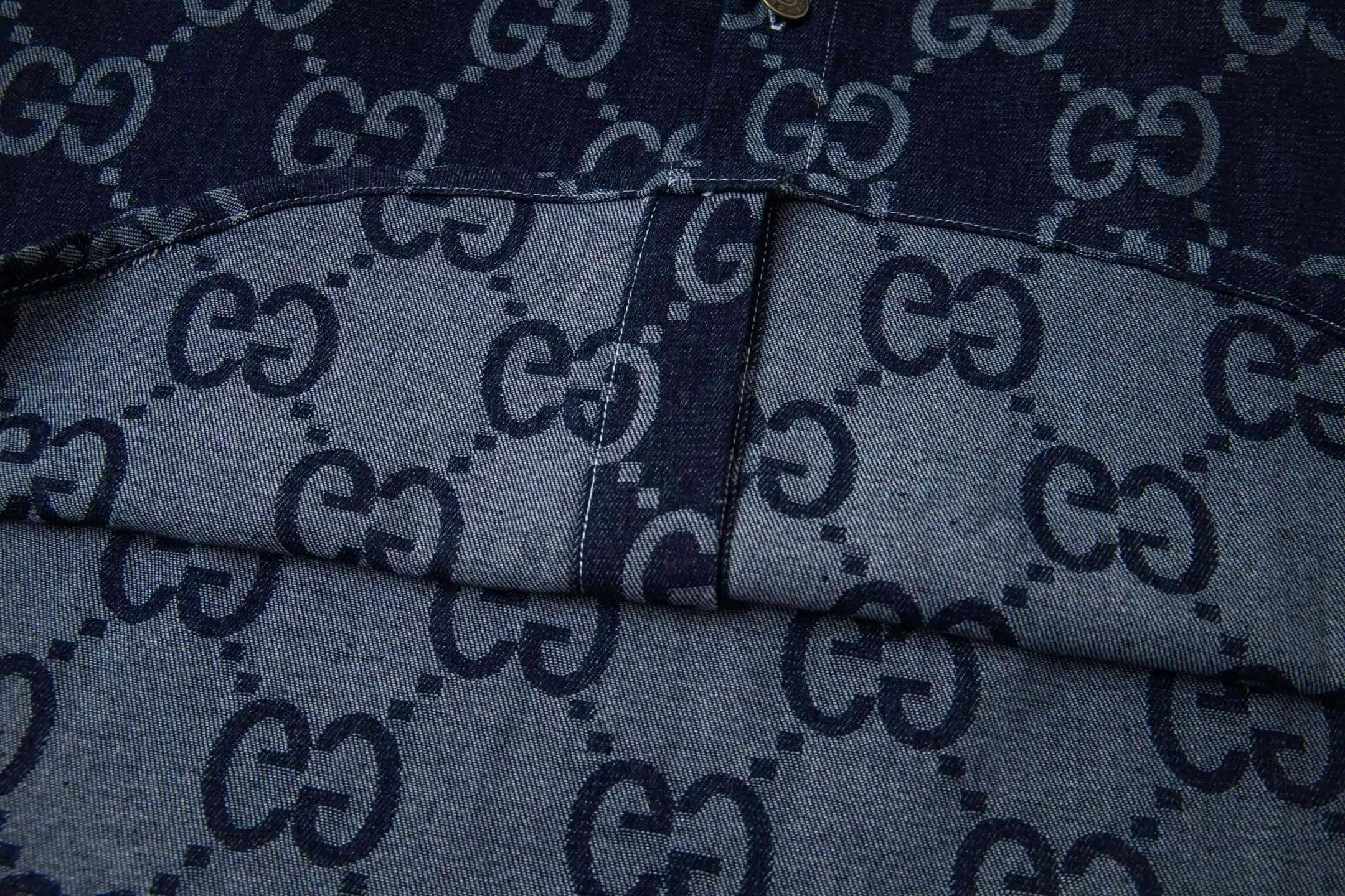 GG Monogram Jacquard Denim Shirt D15523009 — view 7