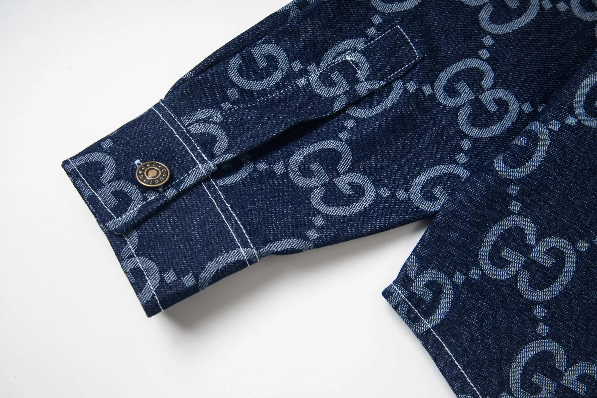 GG Monogram Jacquard Denim Shirt D15523009 — view 8