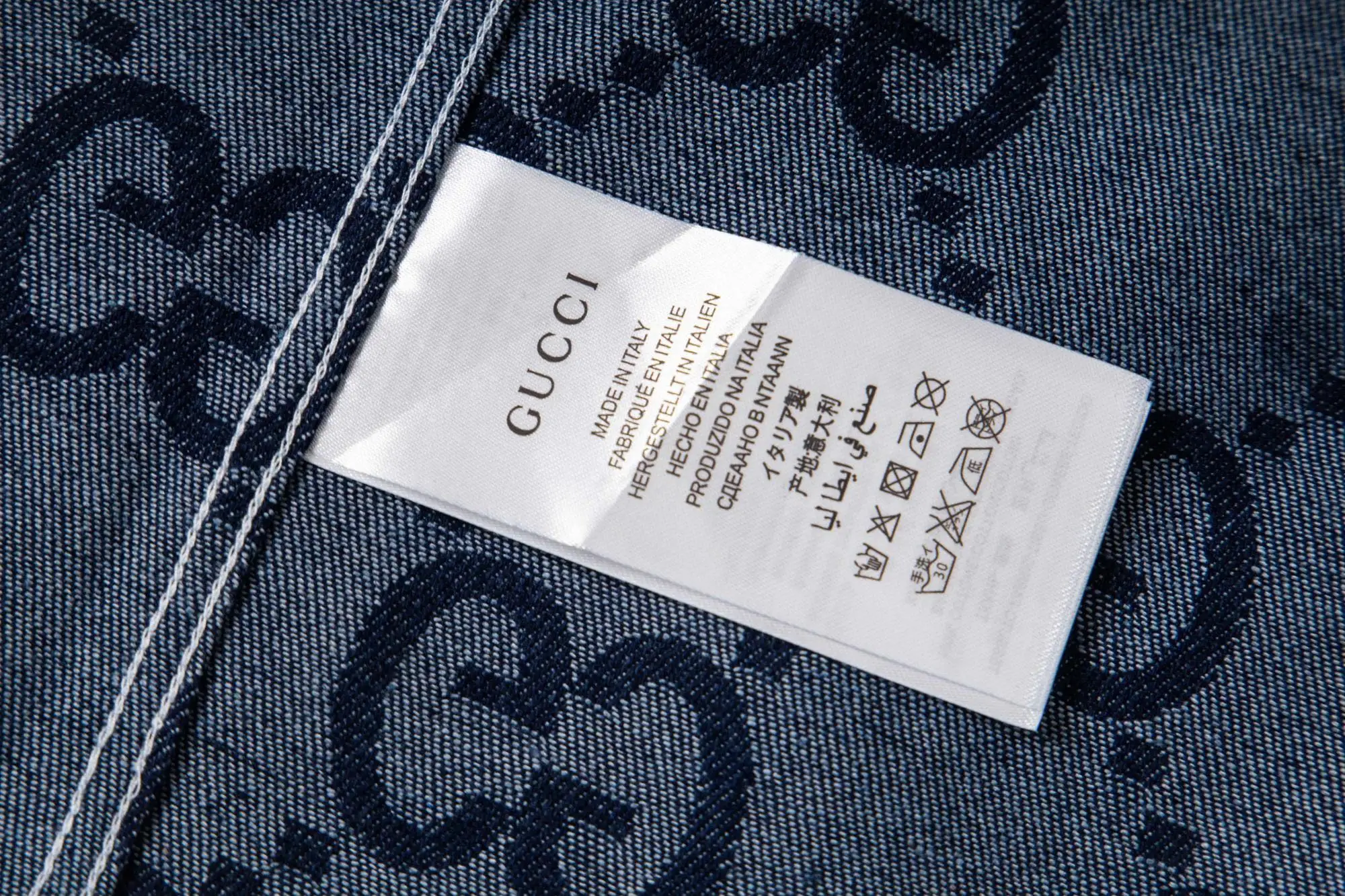 GG Monogram Jacquard Denim Shirt D15523009 — view 9