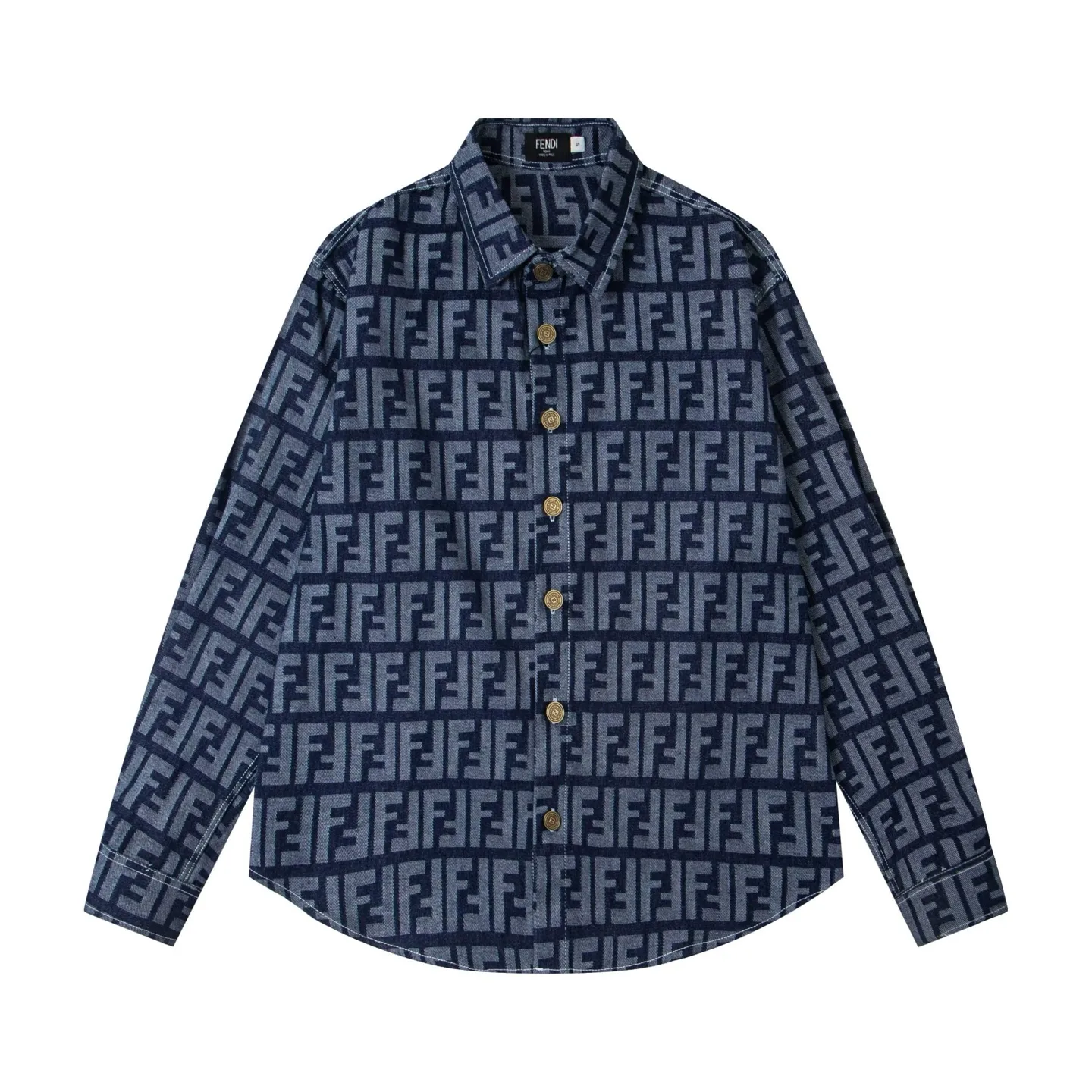FF Monogram Jacquard Denim Shirt D15523014