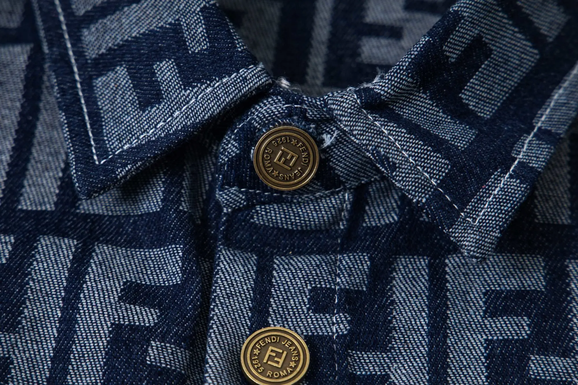 FF Monogram Jacquard Denim Shirt D15523014 — view 4