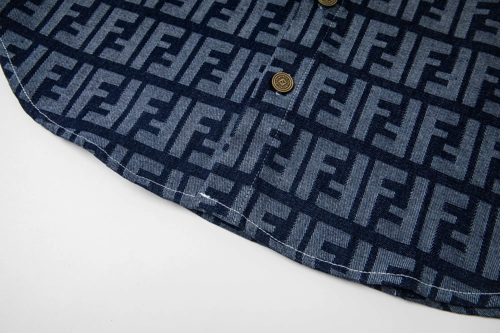 FF Monogram Jacquard Denim Shirt D15523014 — view 6