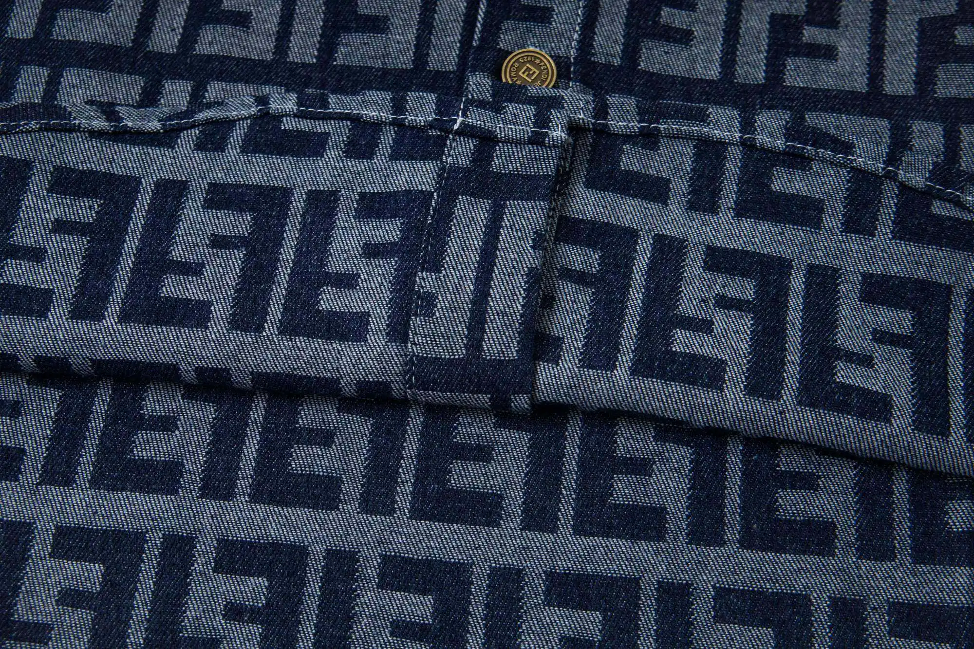 FF Monogram Jacquard Denim Shirt D15523014 — view 7
