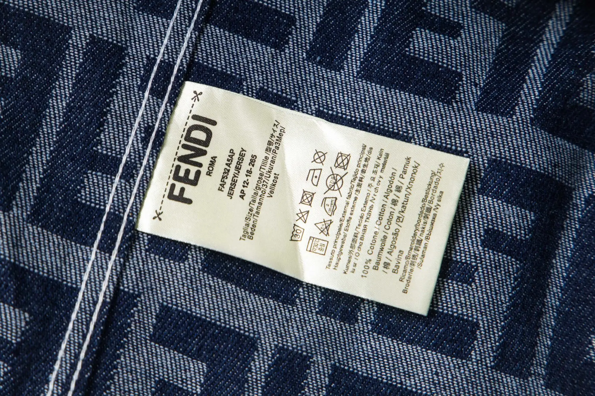 FF Monogram Jacquard Denim Shirt D15523014 — view 8