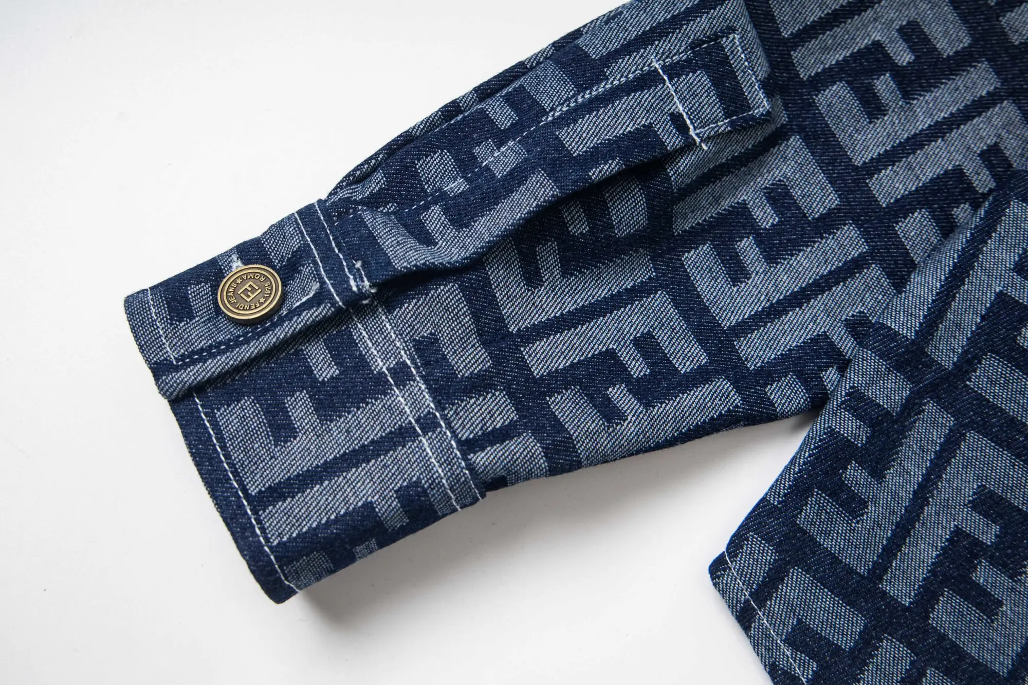 FF Monogram Jacquard Denim Shirt D15523014 — view 9