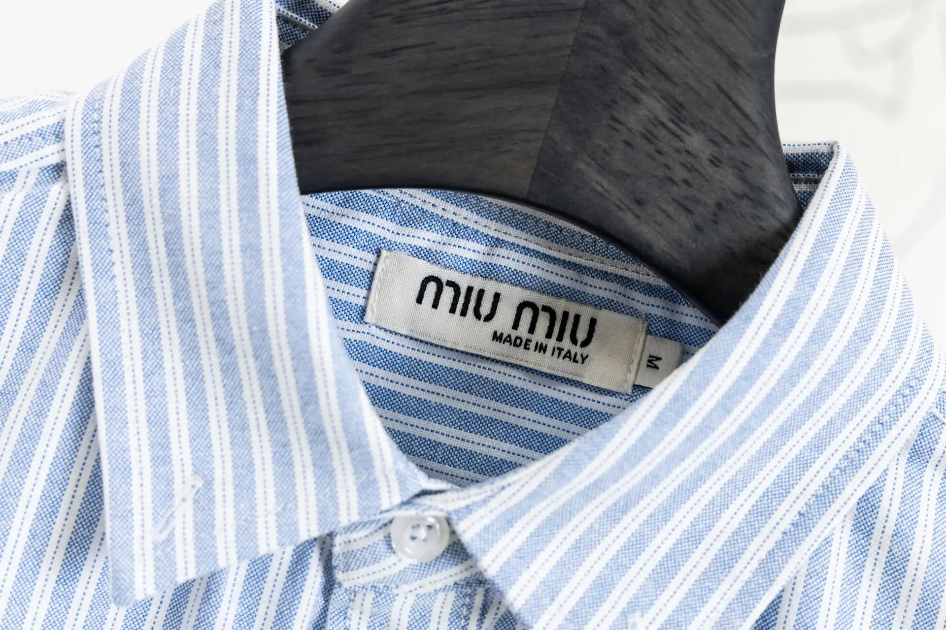 Logo-Embroidered Striped Cotton Shirt D15523022 — view 4