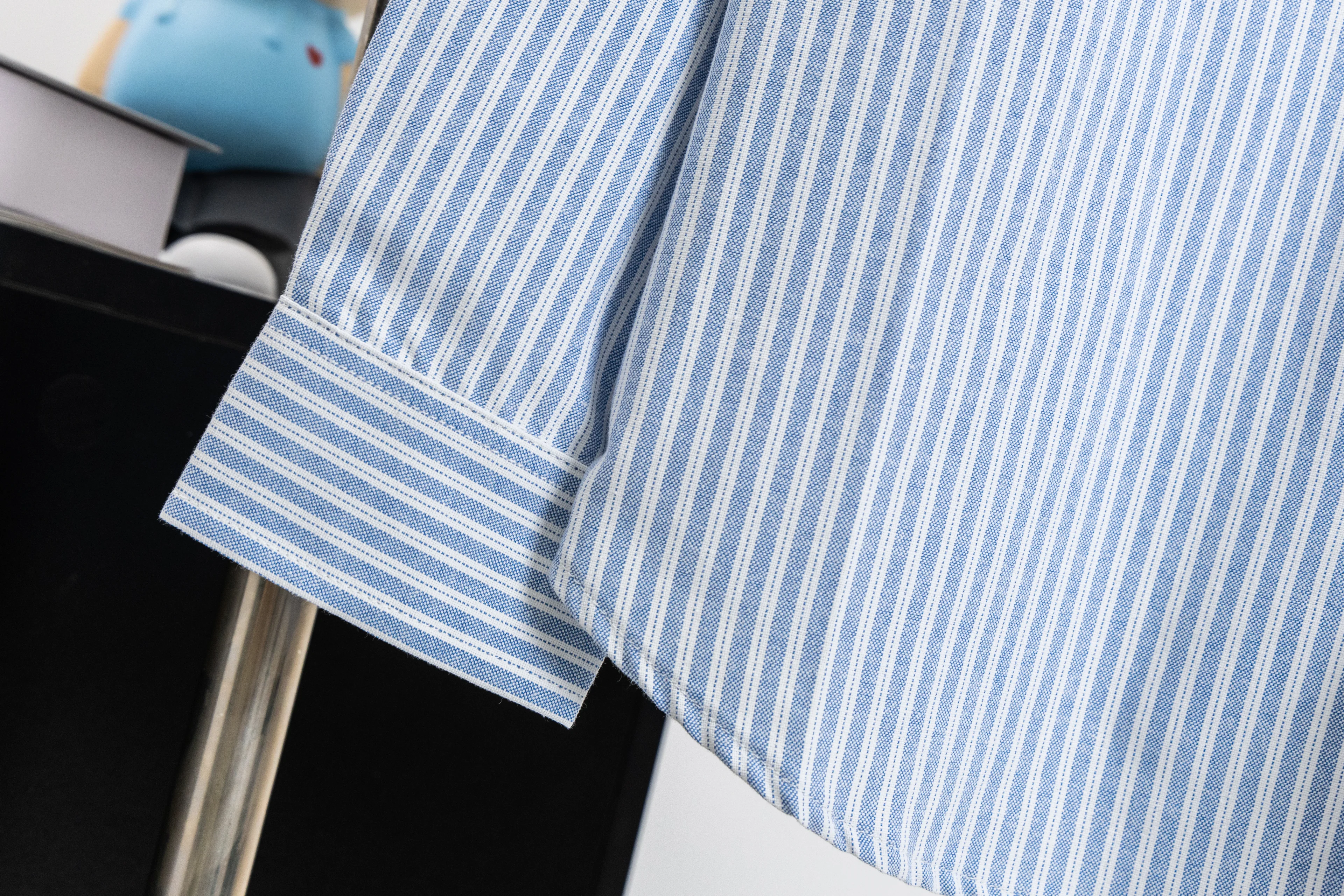 Logo-Embroidered Striped Cotton Shirt D15523022 — view 8