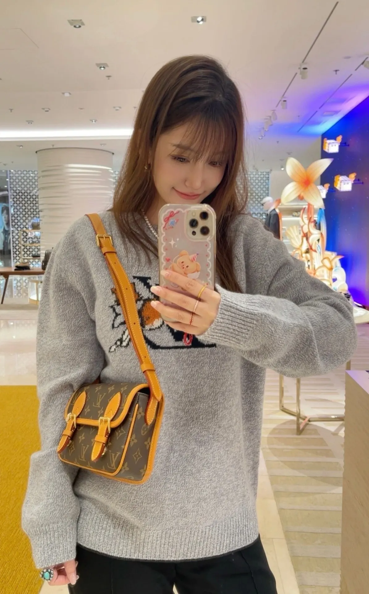 Fox Intarsia Crew-Neck Knit Sweater D16521538