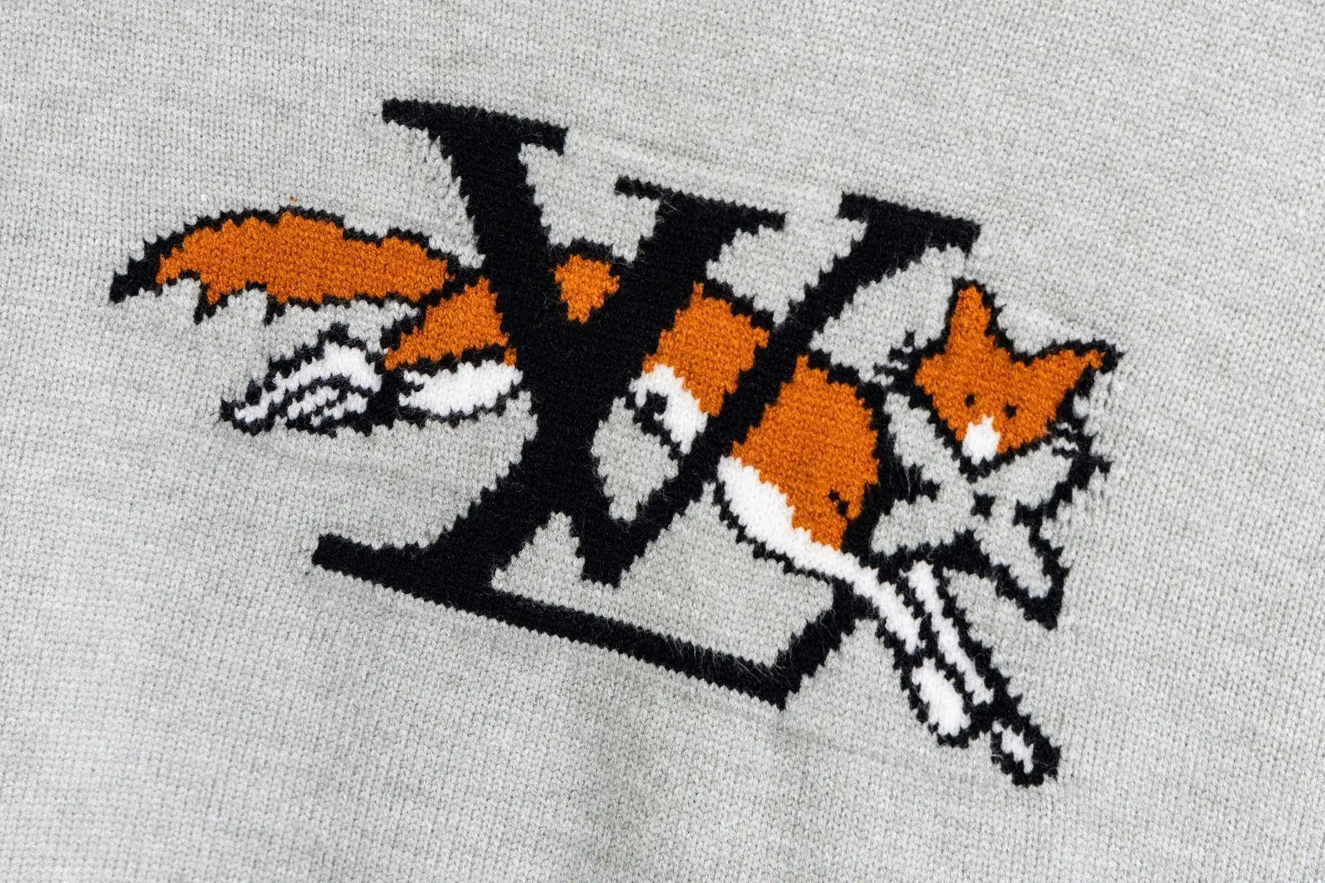 Fox Jacquard Crew-Neck Knit Sweater D16521539 — view 6