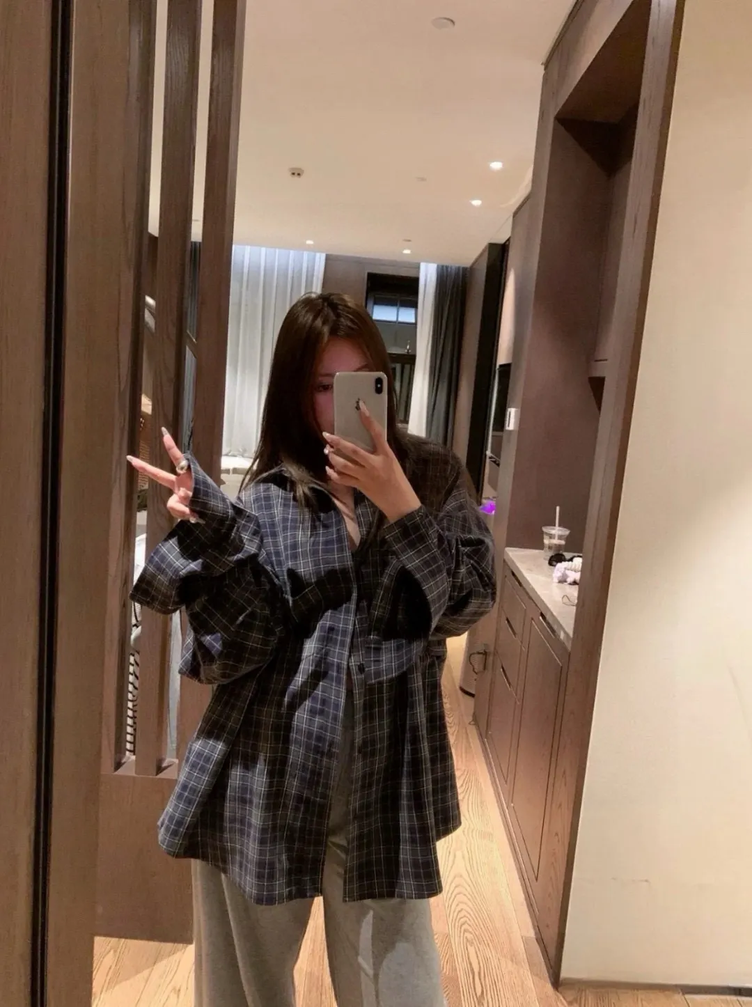 Logo-Print Plaid Cotton Shirt D16521546 — view 5