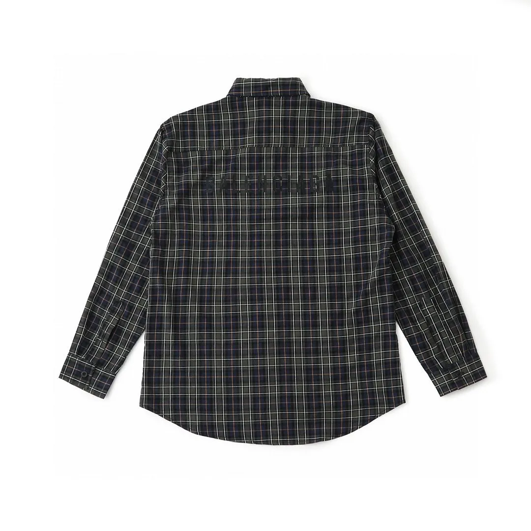 Logo-Print Plaid Cotton Shirt D16521547 — view 2