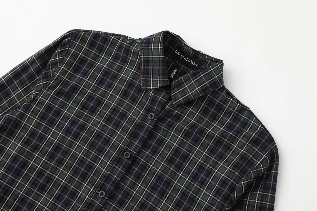 Logo-Print Plaid Cotton Shirt D16521547 — view 3