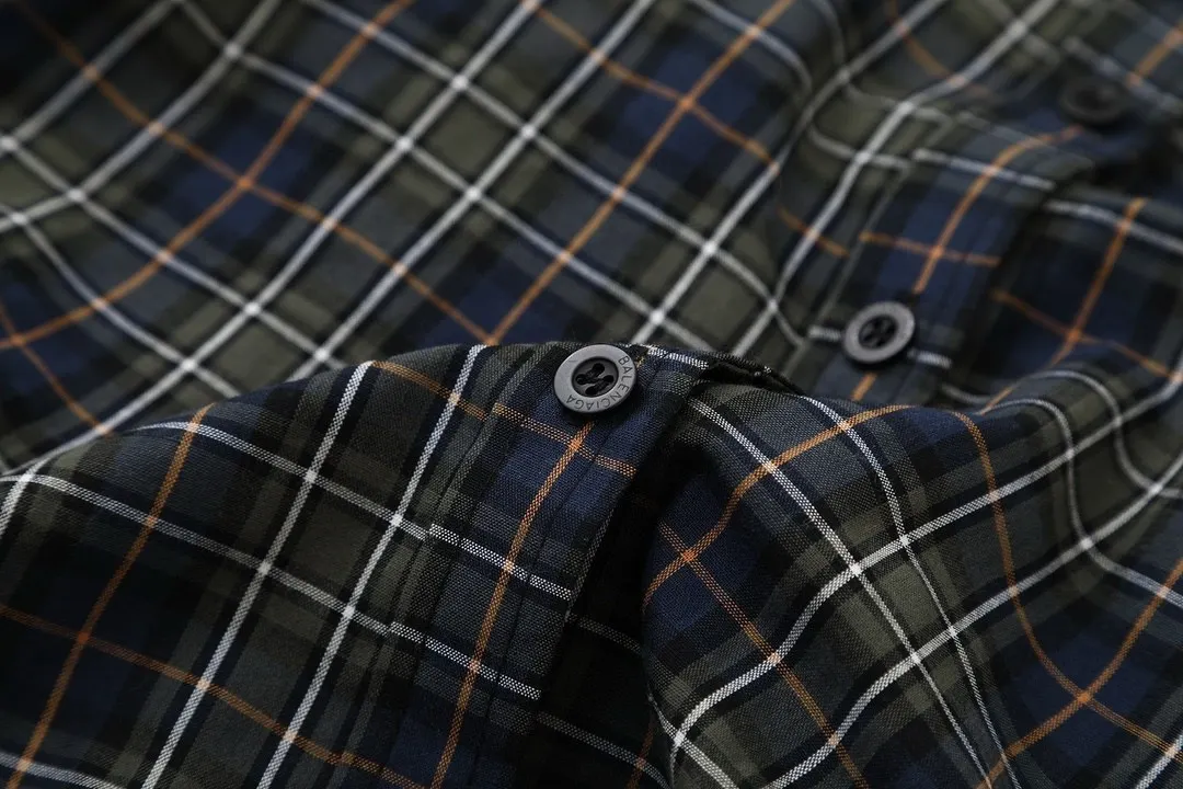 Logo-Print Plaid Cotton Shirt D16521547 — view 5