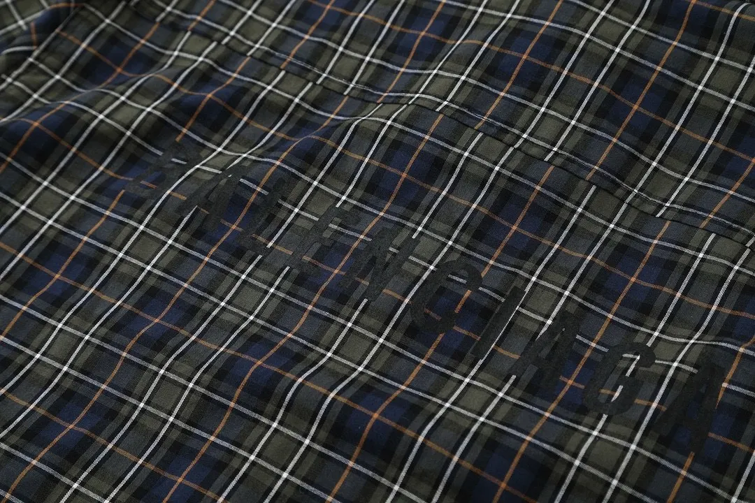 Logo-Print Plaid Cotton Shirt D16521547 — view 6