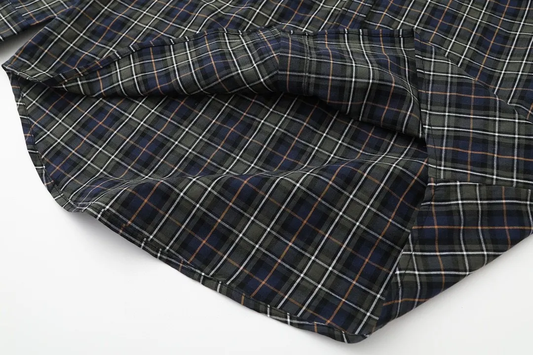 Logo-Print Plaid Cotton Shirt D16521547 — view 8