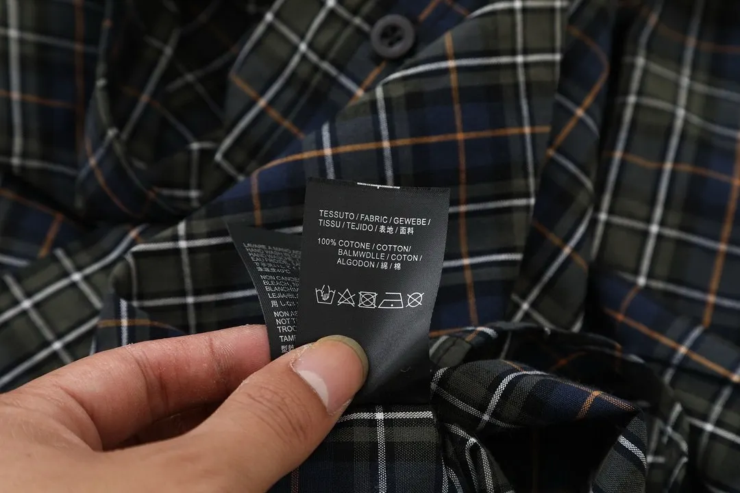 Logo-Print Plaid Cotton Shirt D16521547 — view 9
