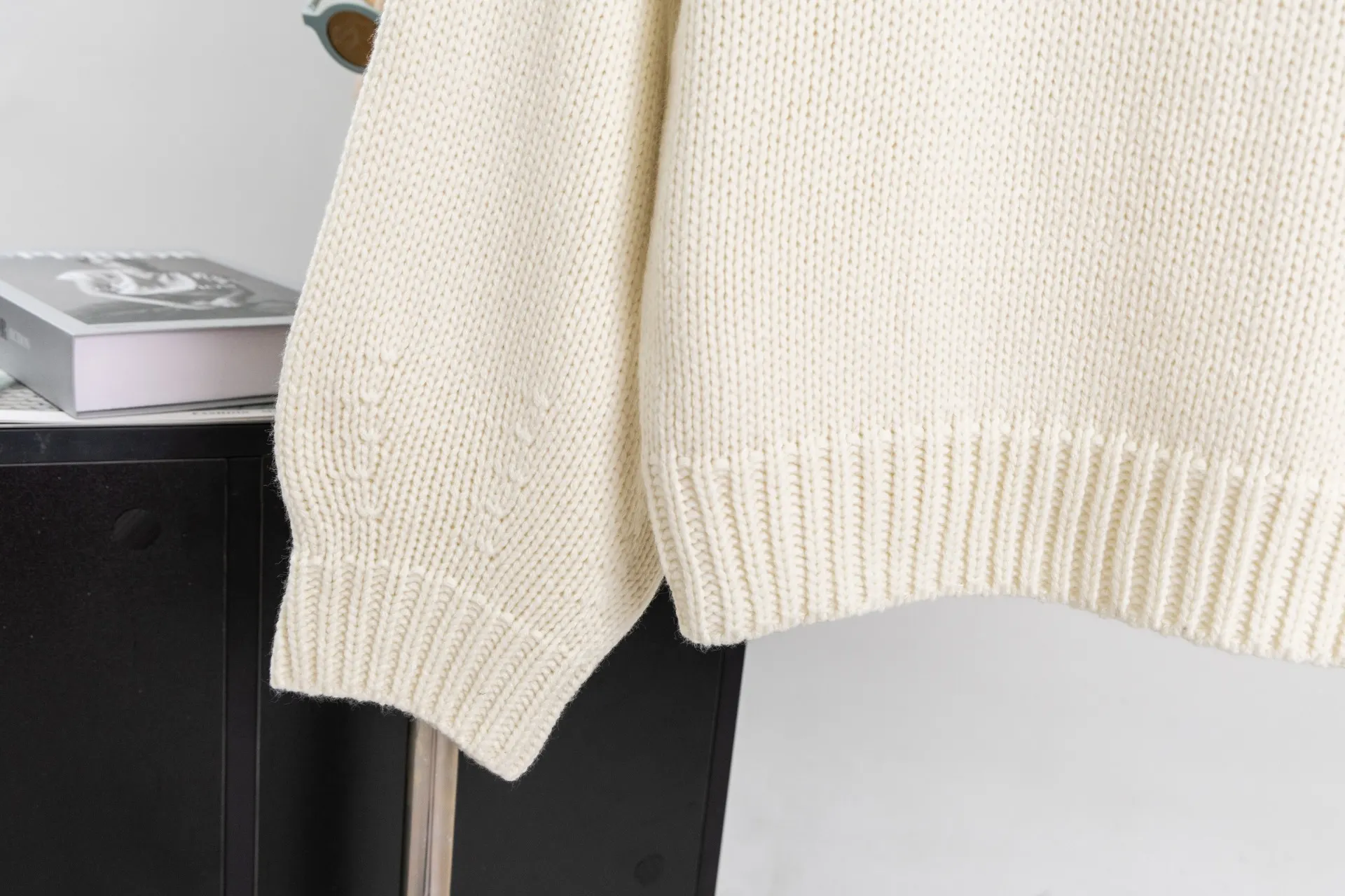 Triomphe Intarsia Knit Crew-Neck Sweater D17021537 — view 7