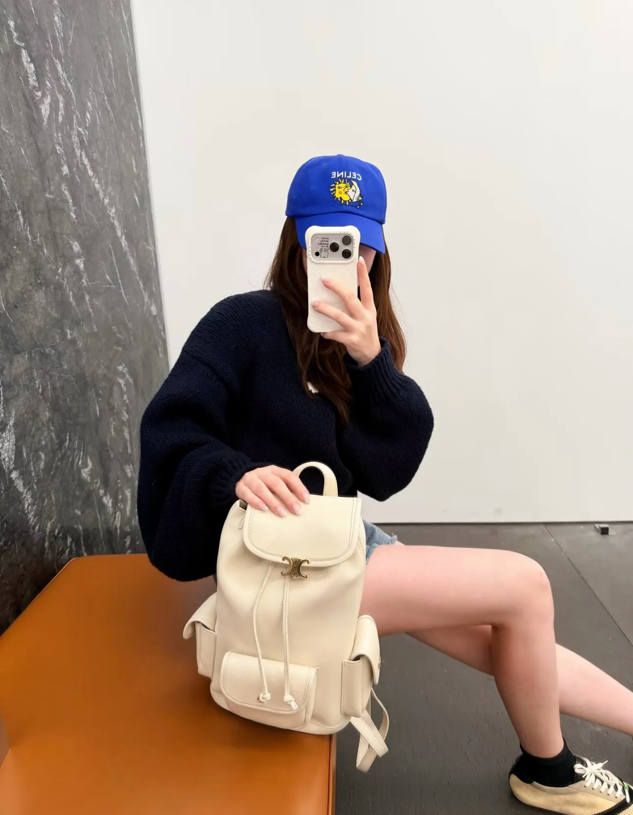 Triomphe Logo Cropped Knit Sweater D17021534