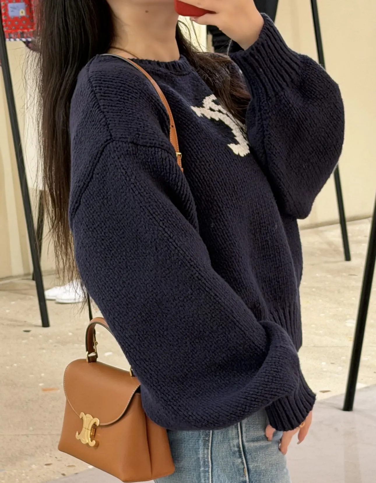 Triomphe Logo Cropped Knit Sweater D17021534 — view 13