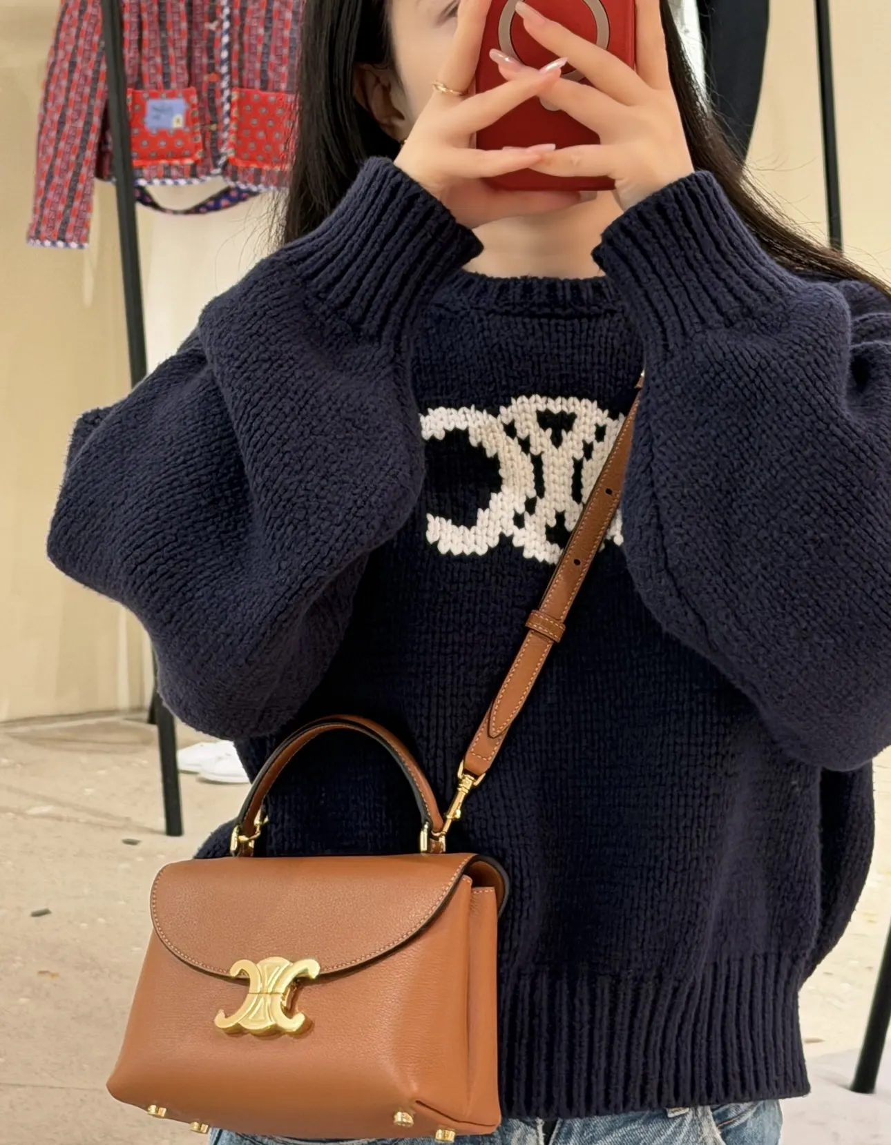 Triomphe Logo Cropped Knit Sweater D17021534 — view 14