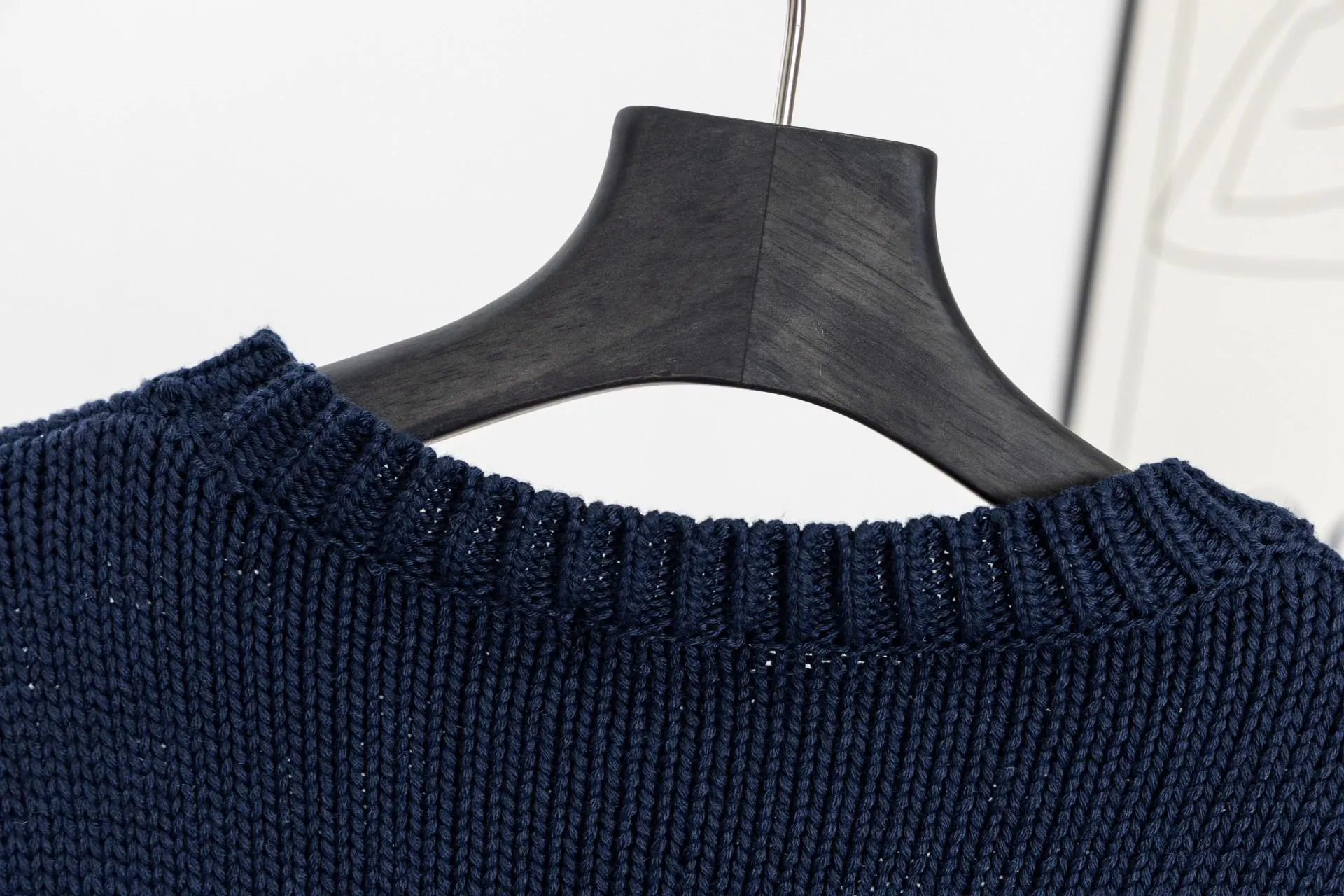 Triomphe Intarsia Cropped Knit Sweater D17021535 — view 4