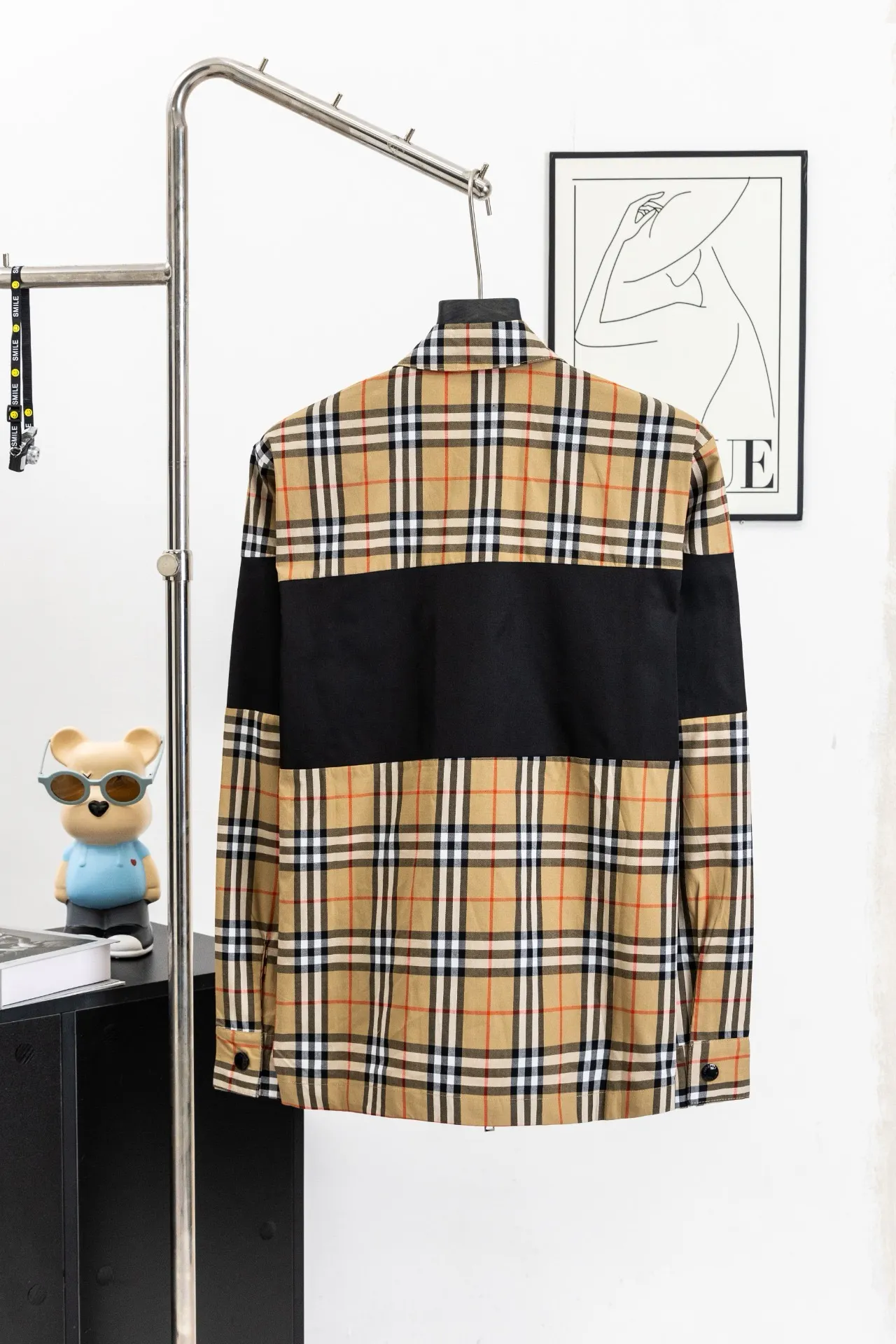 Panelled Check Zip-Up Shirt Jacket D19023016 — view 2
