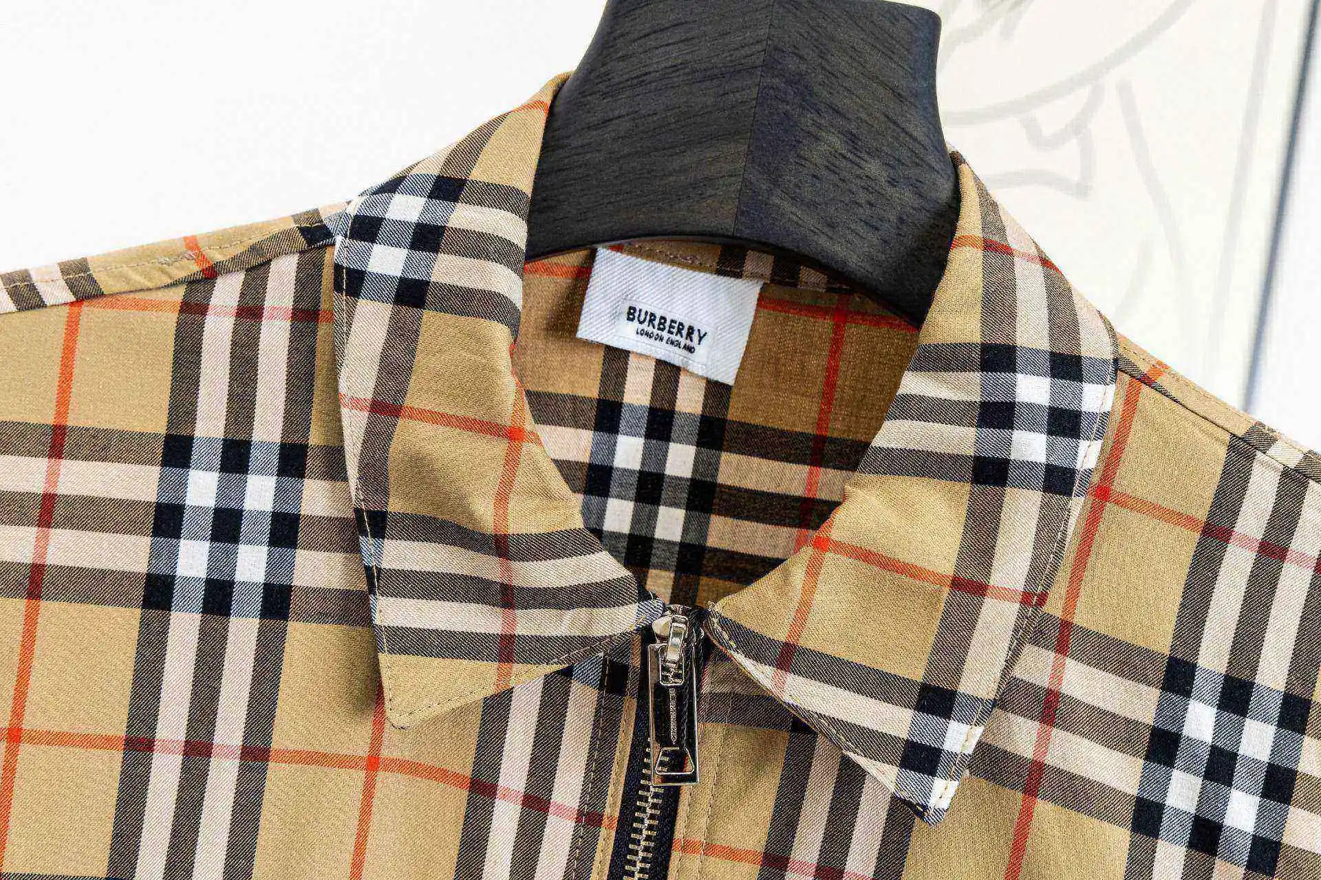 Panelled Check Zip-Up Shirt Jacket D19023016 — view 3