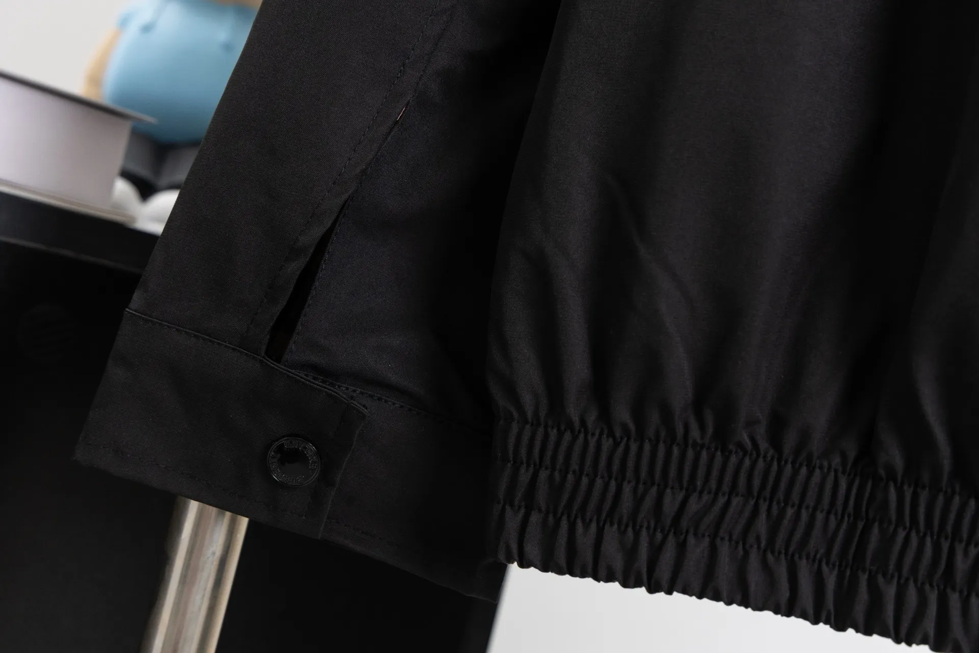 Embroidered Logo Harrington Jacket with Check Lining D19522981 — view 8