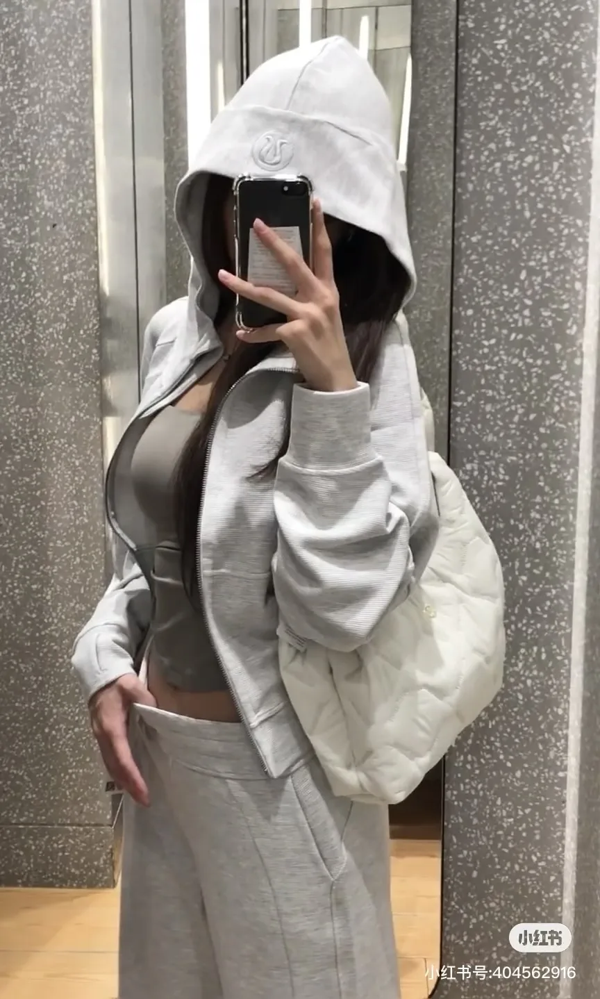 Waffle-Knit Cropped Zip-Up Hoodie D20022992 — view 3