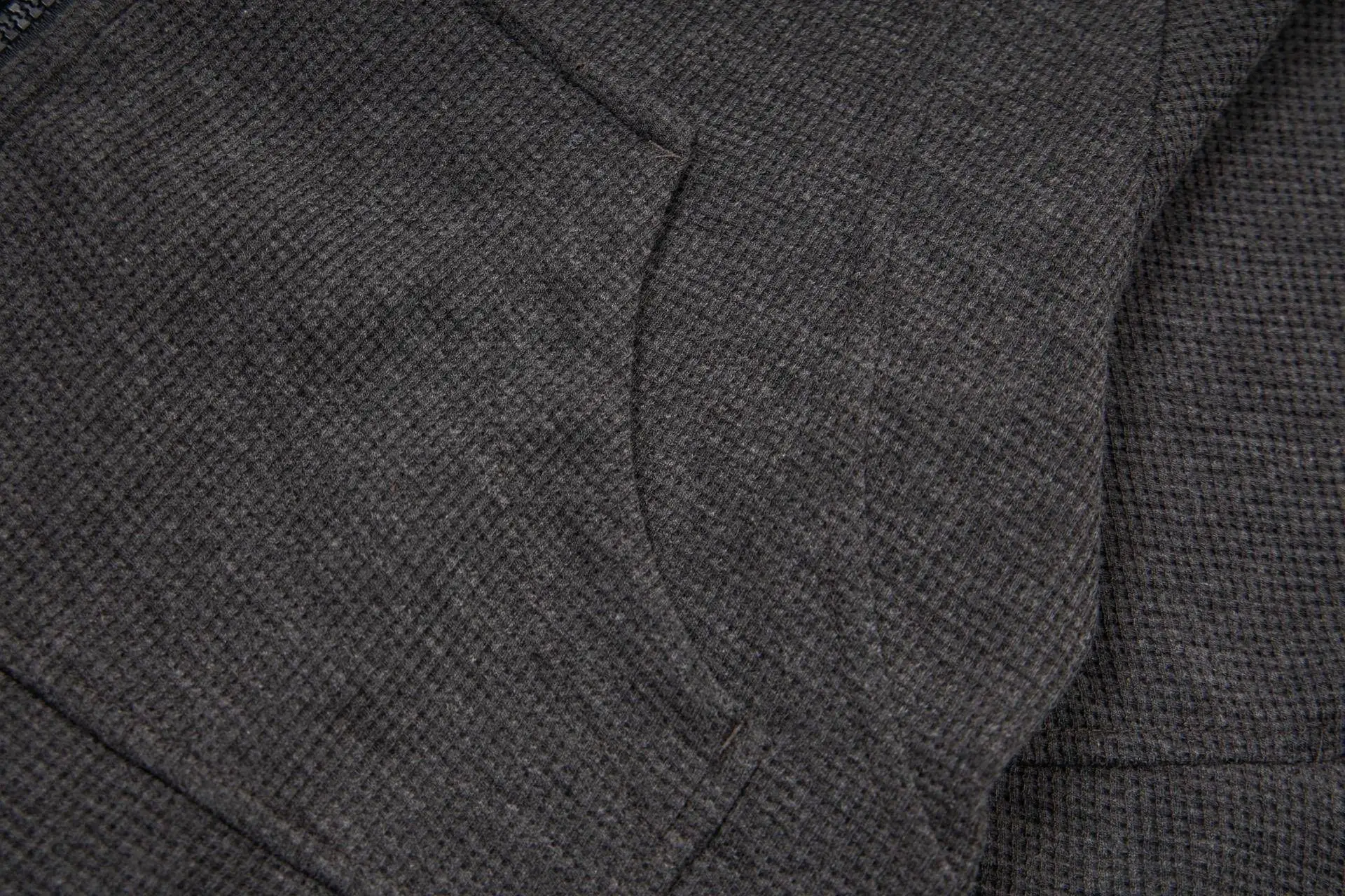 Waffle-Knit Cropped Zip-Up Hoodie D20022997 — view 7