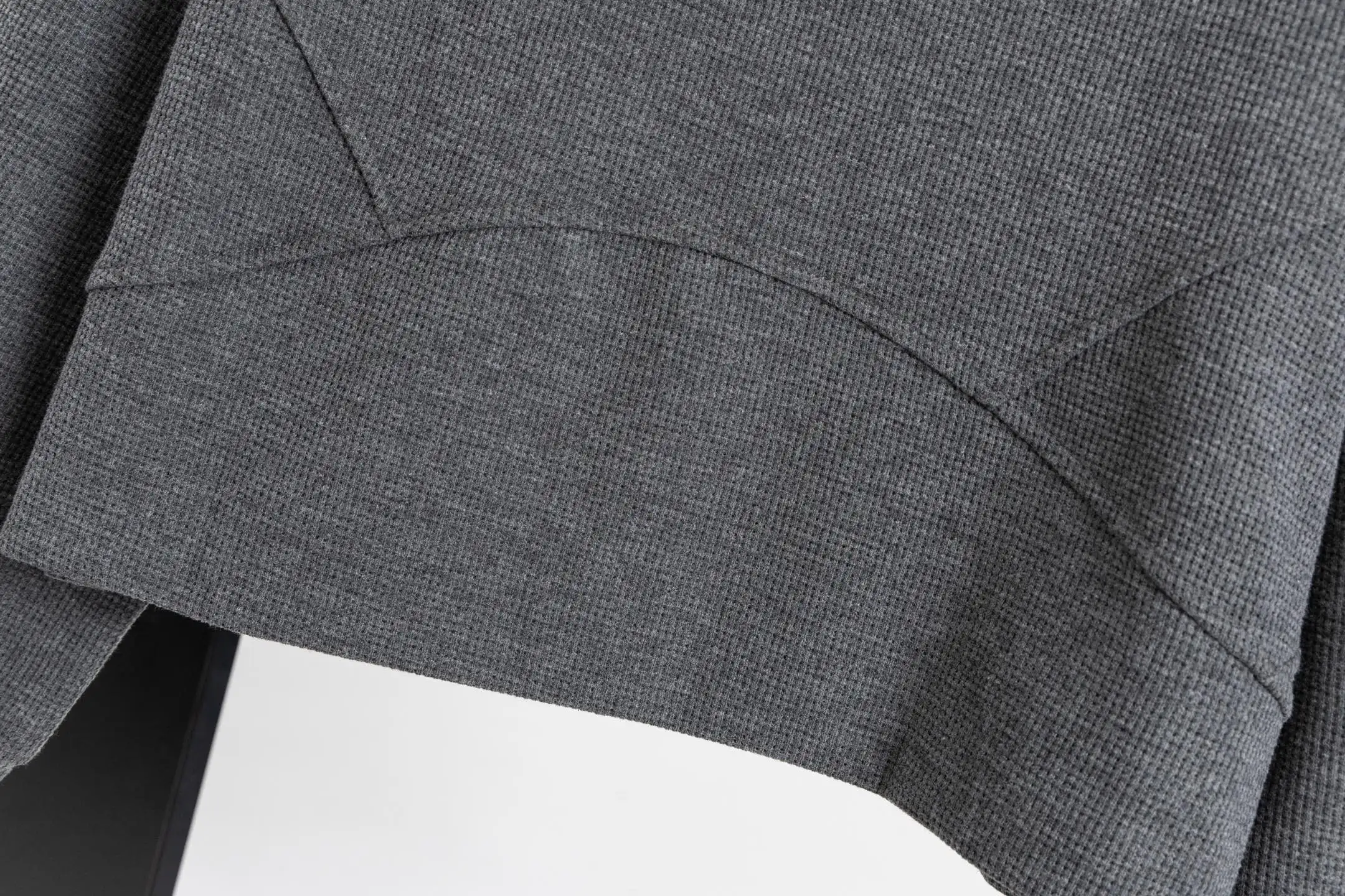 Waffle-Knit Cropped Zip-Up Hoodie D20022996 — view 10
