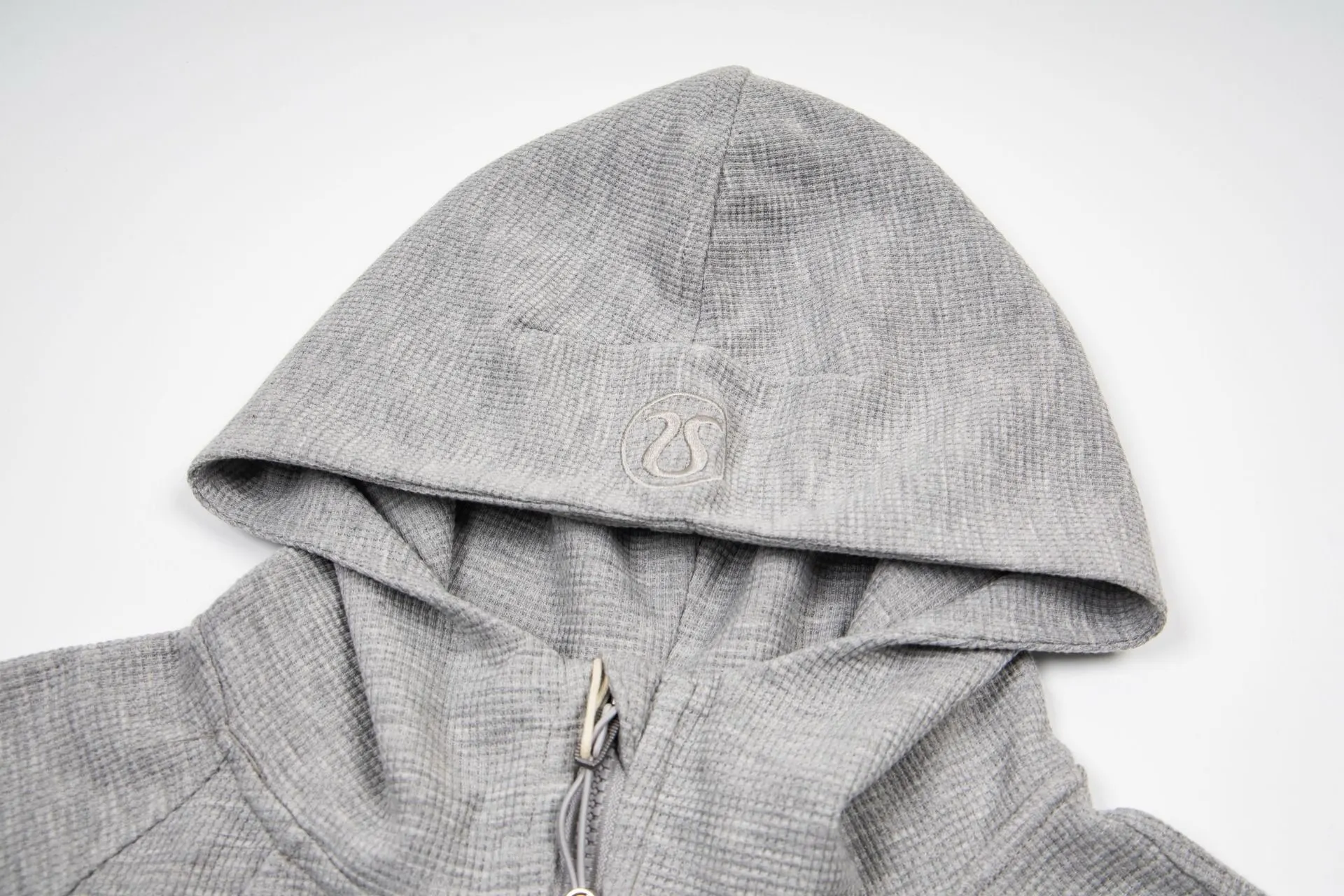 Waffle-Knit Cropped Hooded Jacket D20022994 — view 3