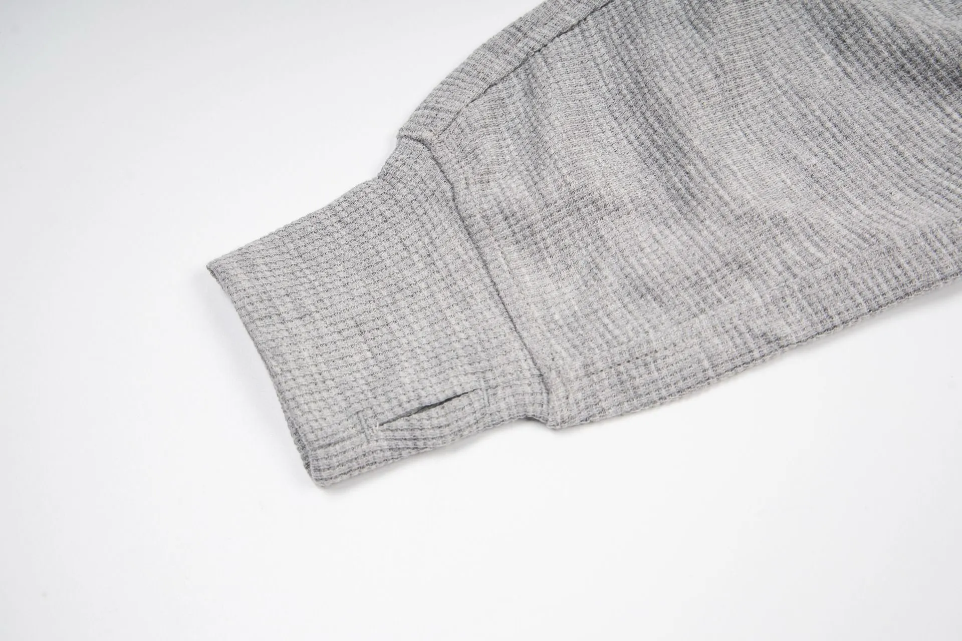 Waffle-Knit Cropped Hooded Jacket D20022994 — view 8