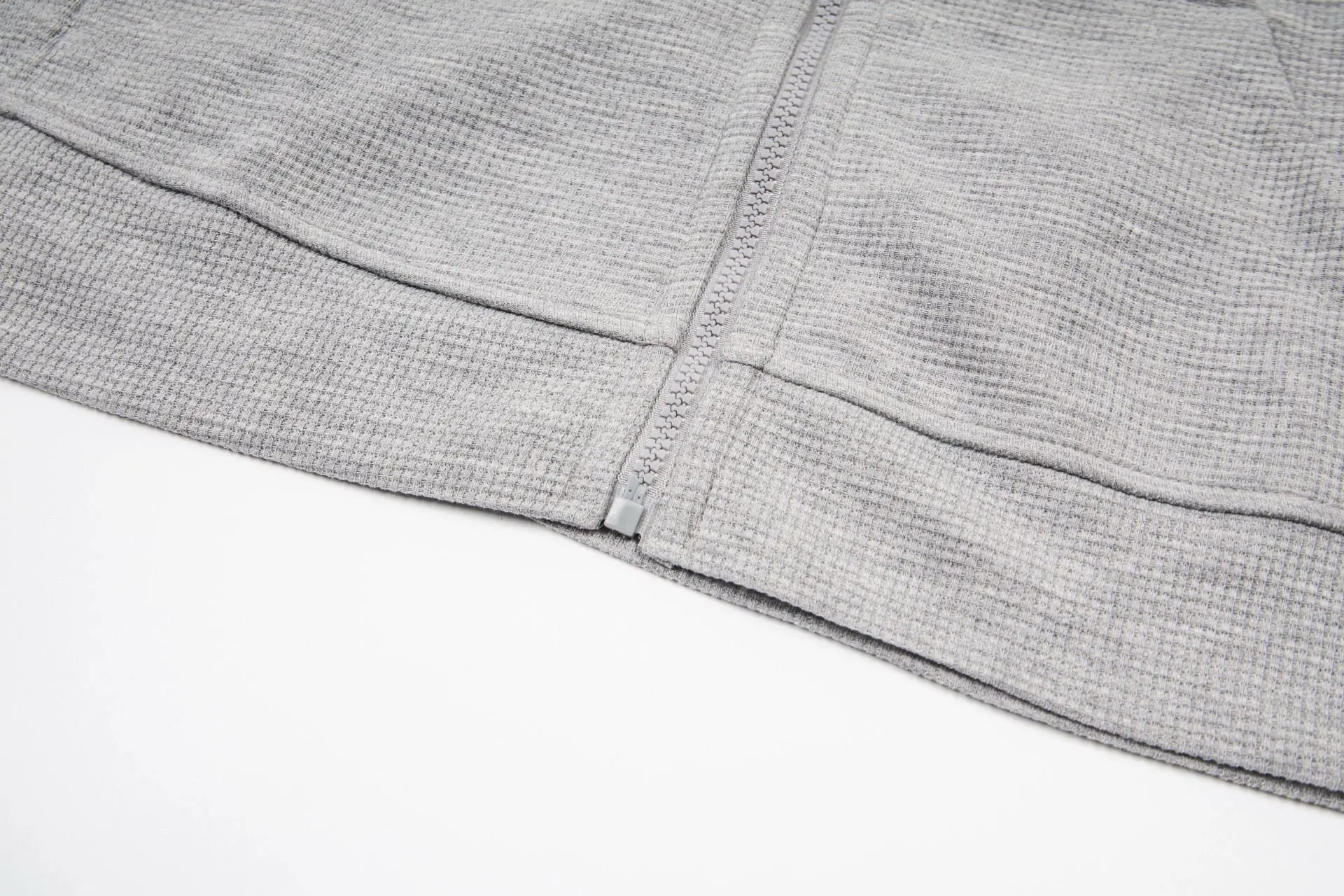 Waffle-Knit Cropped Hooded Jacket D20022994 — view 9
