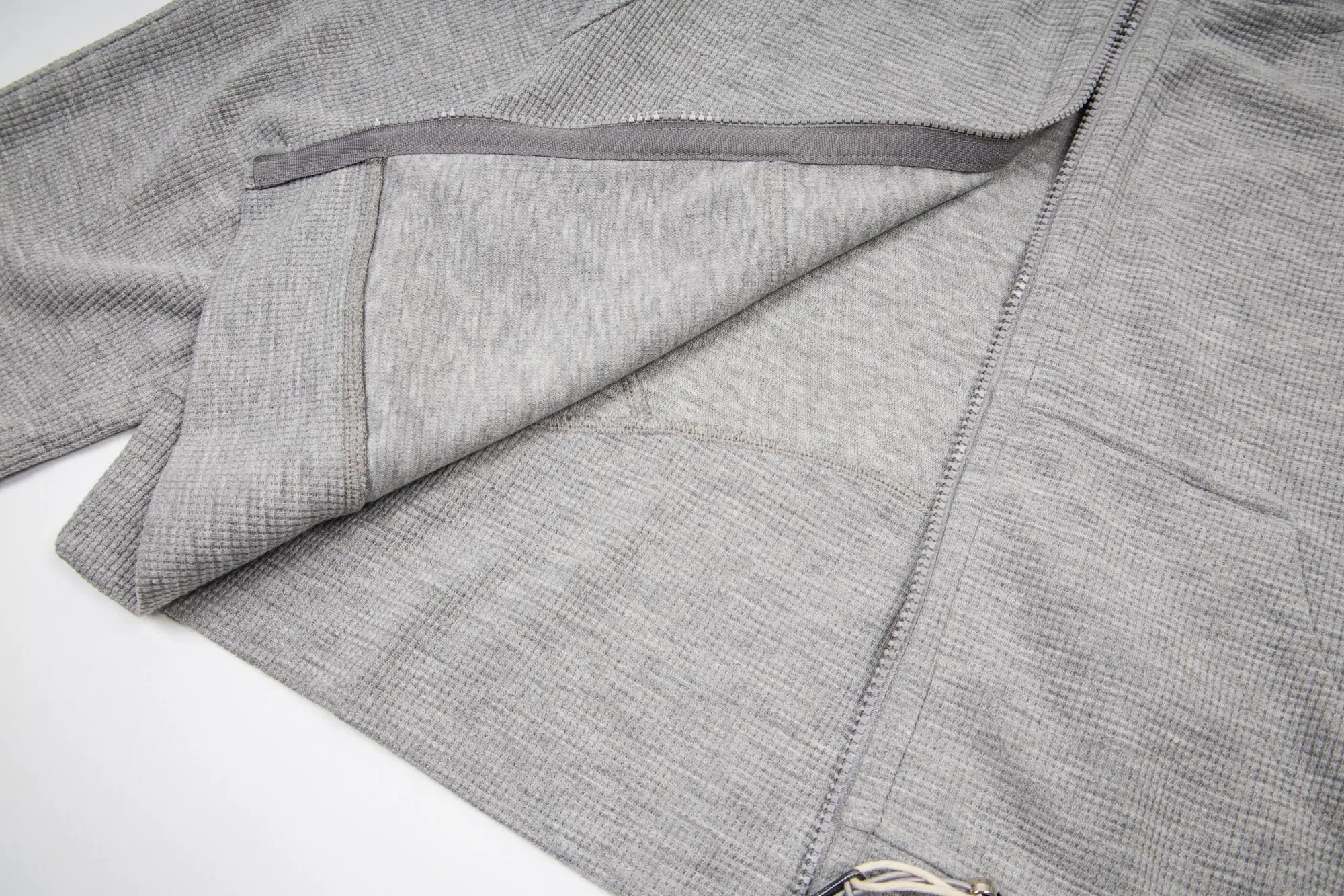 Waffle-Knit Cropped Hooded Jacket D20022994 — view 11