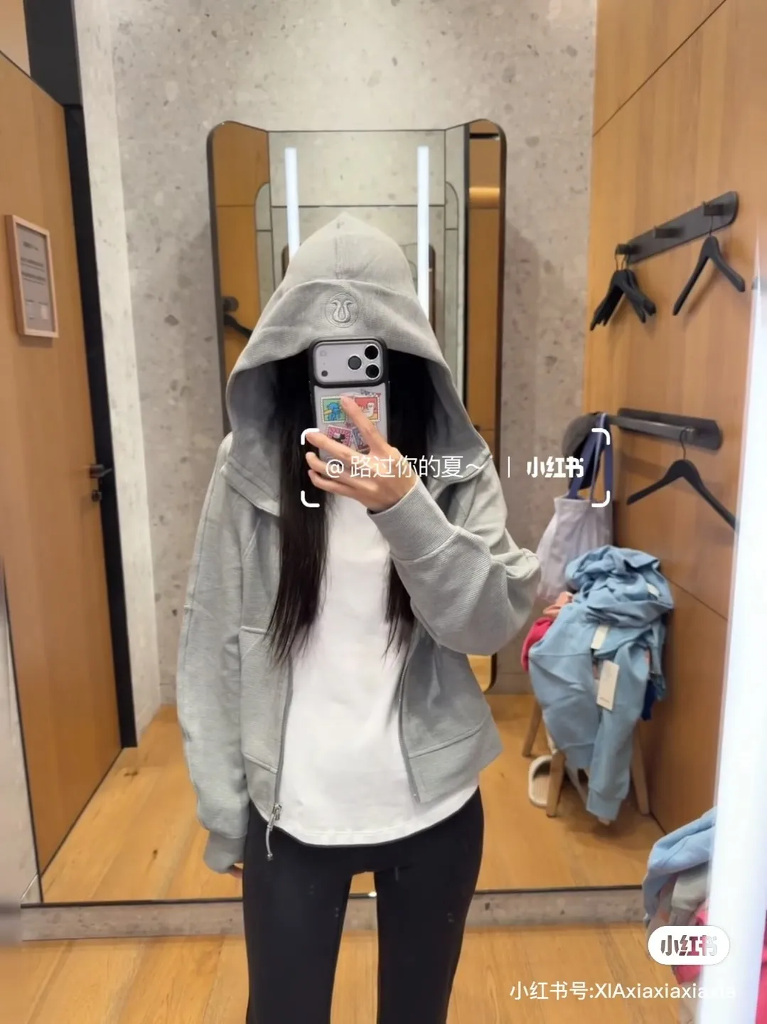 Waffle-Knit Zip-Up Hooded Jacket D20022995 — view 3