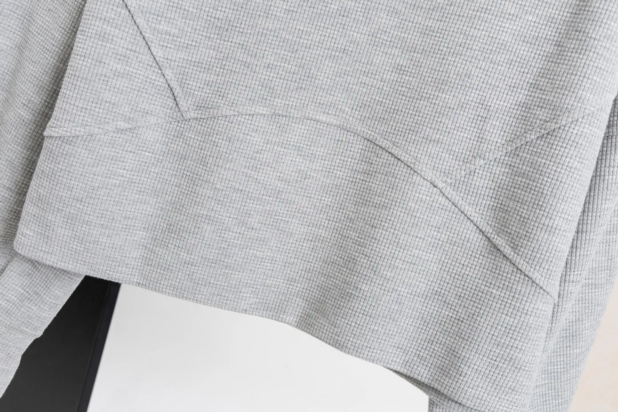 Waffle-Knit Cropped Zip-Up Hoodie D20022993 — view 9